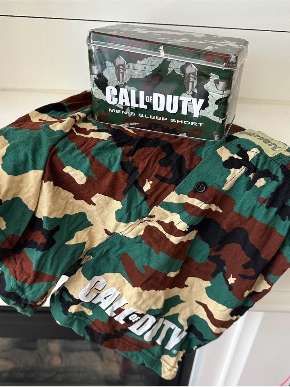 Men’s Camo Sleep shorts - Green/Brown